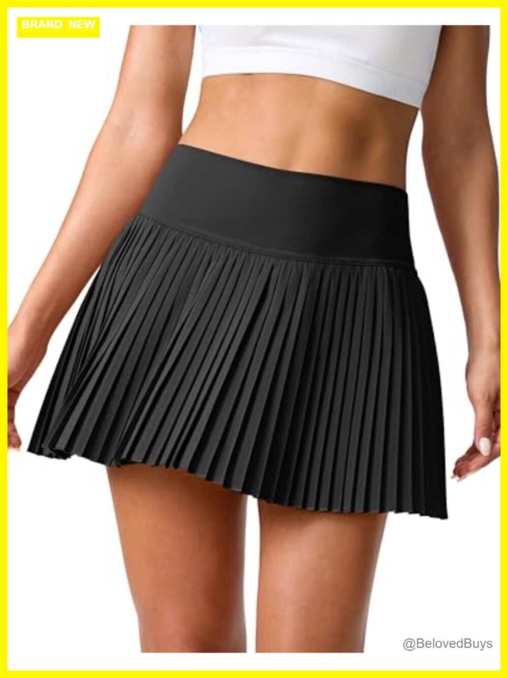 Women's Pleated Tennis Skort with Pockets, High Waisted Athletic Skirt